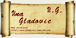 Una Gladović vizit kartica